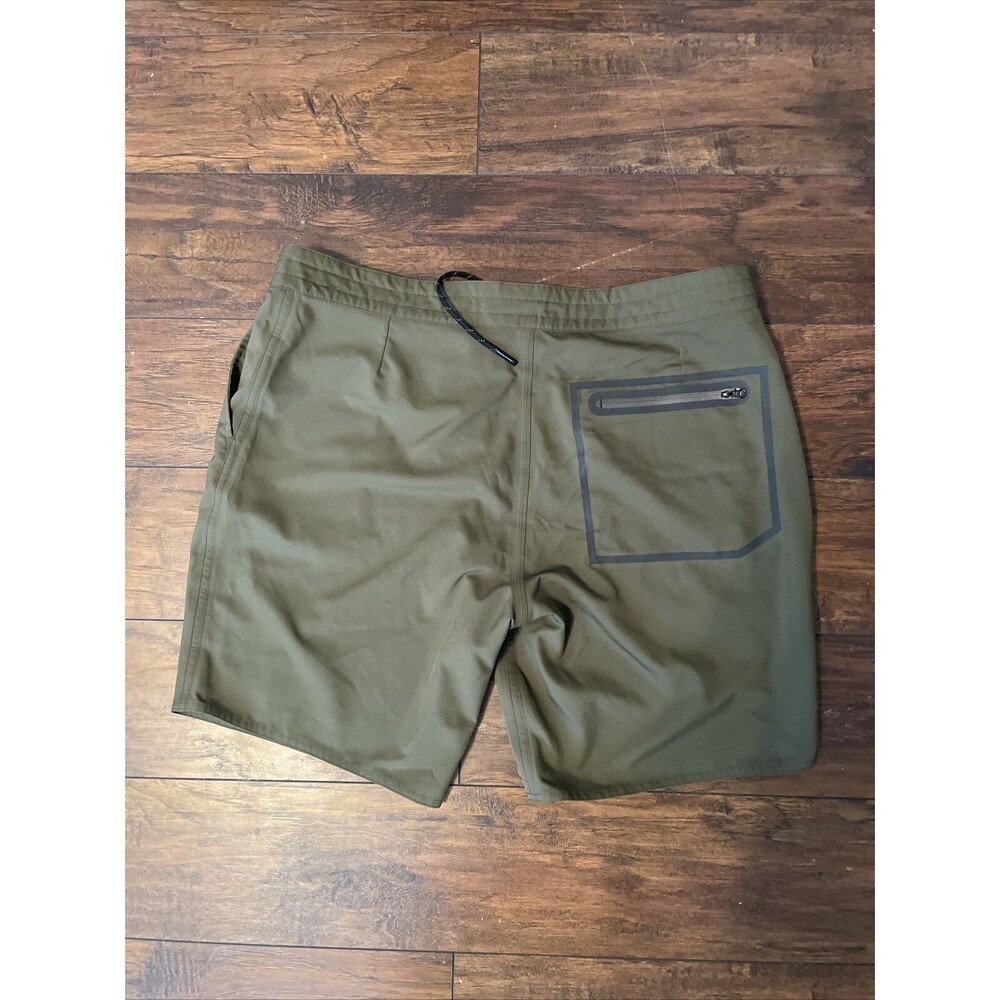 NWT $145 Outerknown Trunks by Kelly Slater Mens Sz 38 In Olive Green - Picture 2 of 4